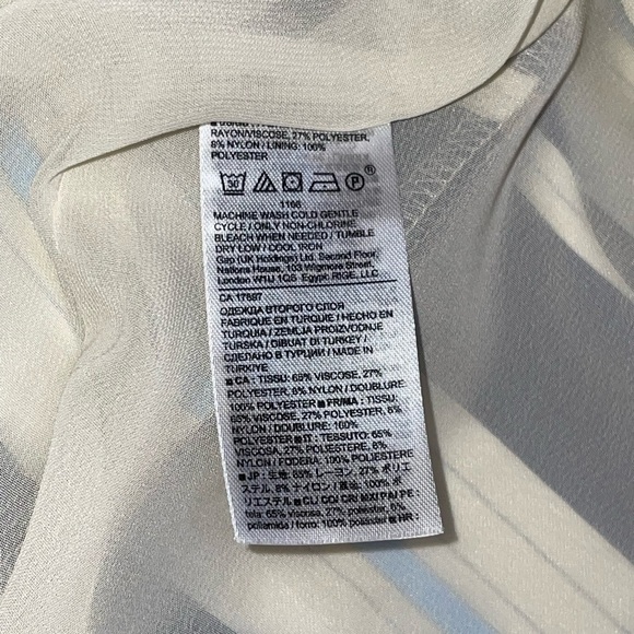 Banana Republic Blue and Cream Striped One-Shoulder Dress, Elegant and Beautiful - Picture 9 of 12